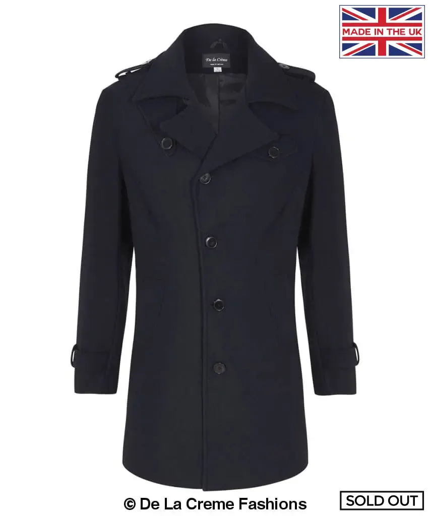 (PRE-ORDER) De La Creme MAN - Military Style Single Breasted Coat