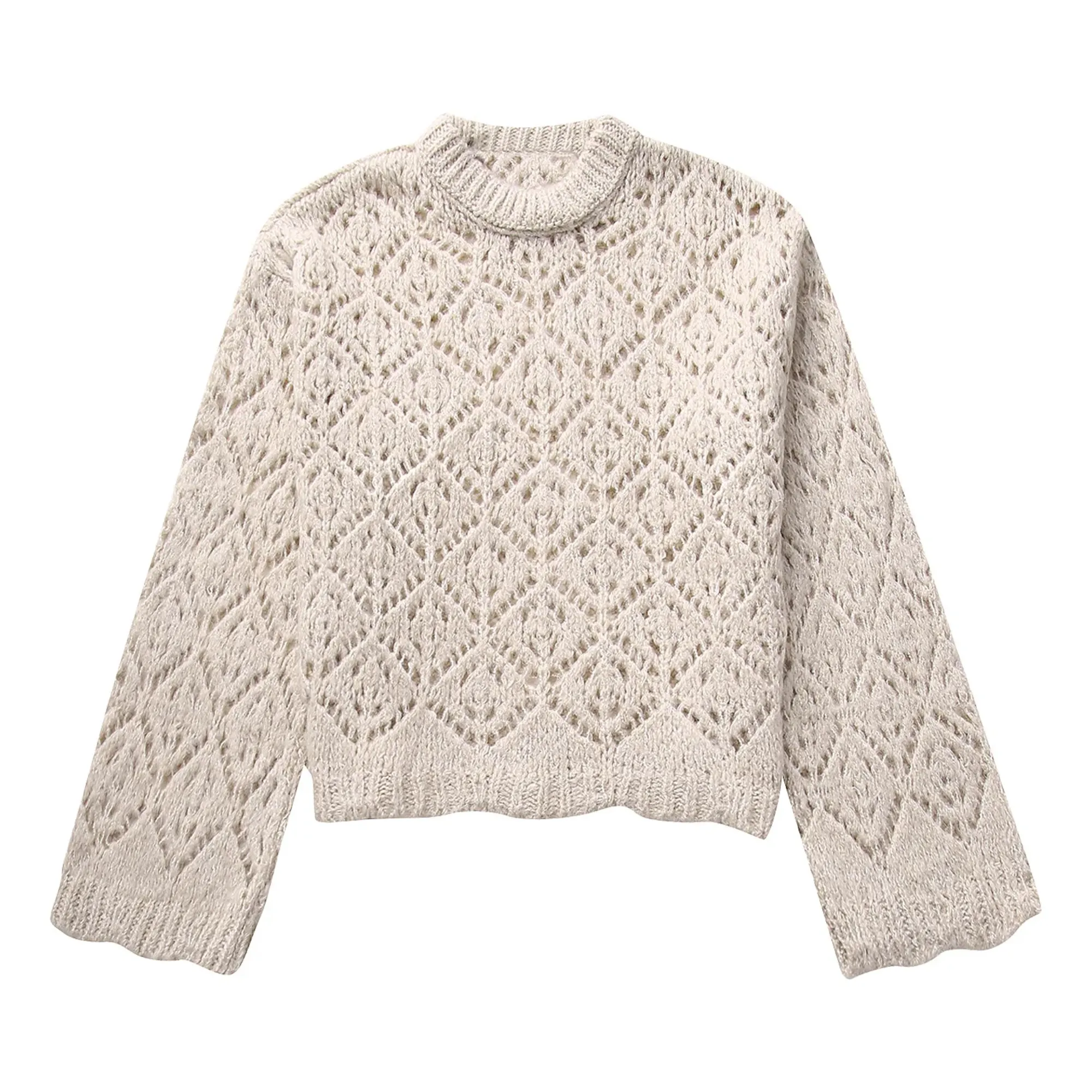 Pre Order:  Diamond Pointelle Knitted Sweater