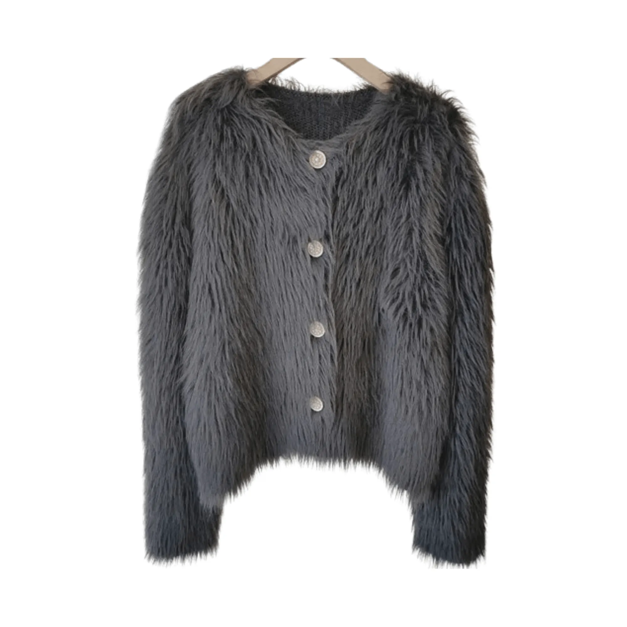 Pre Order:  Faux Mink Plush Knit Sweater