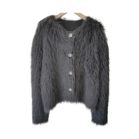 Pre Order:  Faux Mink Plush Knit Sweater