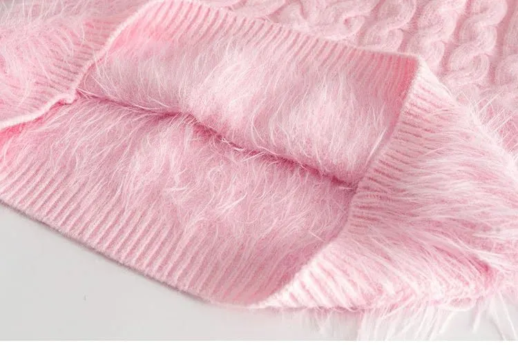 Pre Order:  Fluffy Cuffs Round Neck Sweater