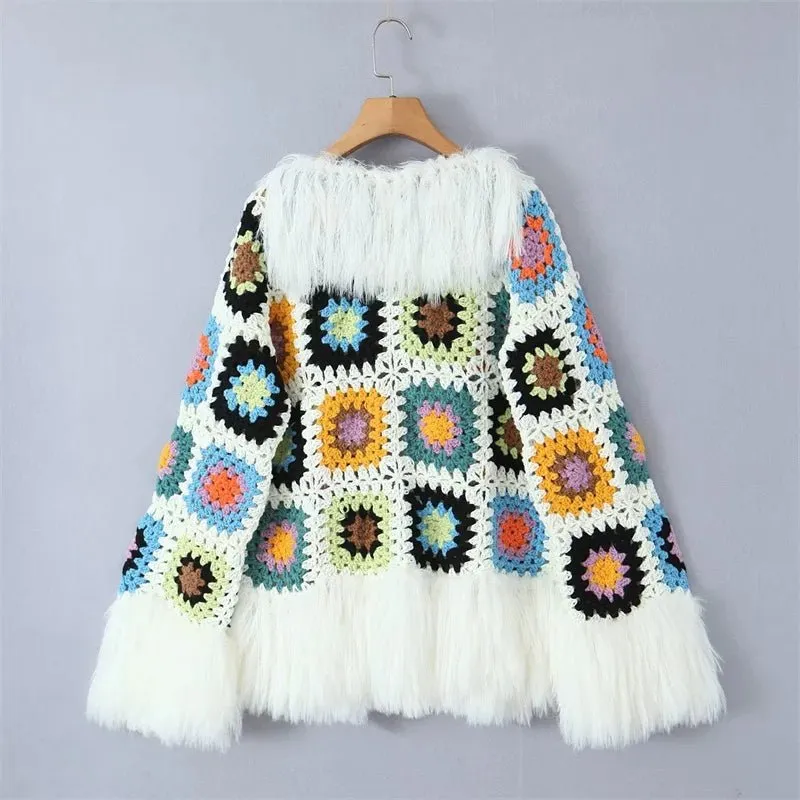 Pre Order:  Geometric Large Knit Sweater