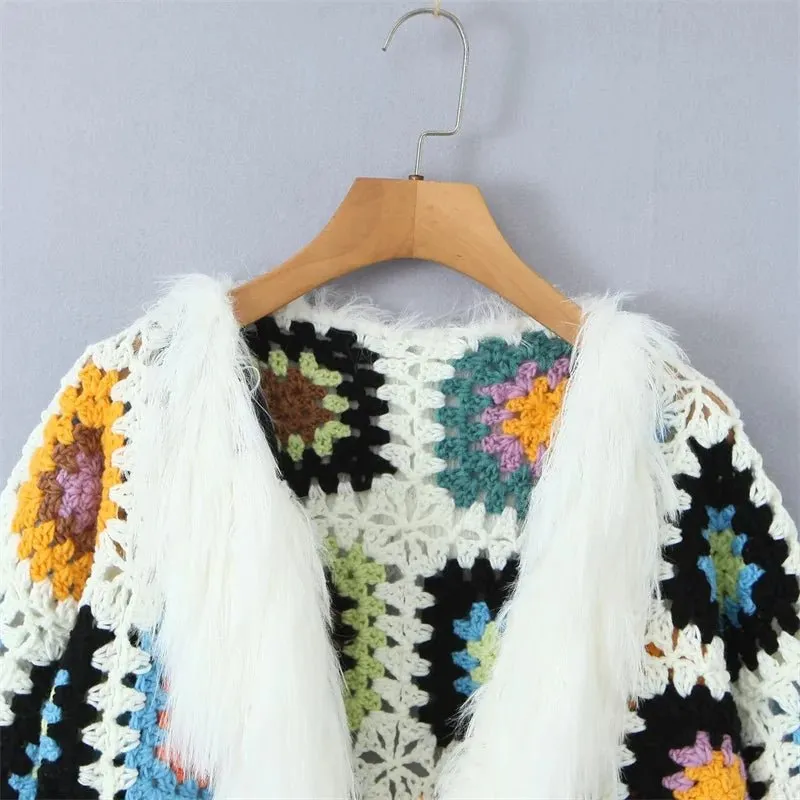 Pre Order:  Geometric Large Knit Sweater