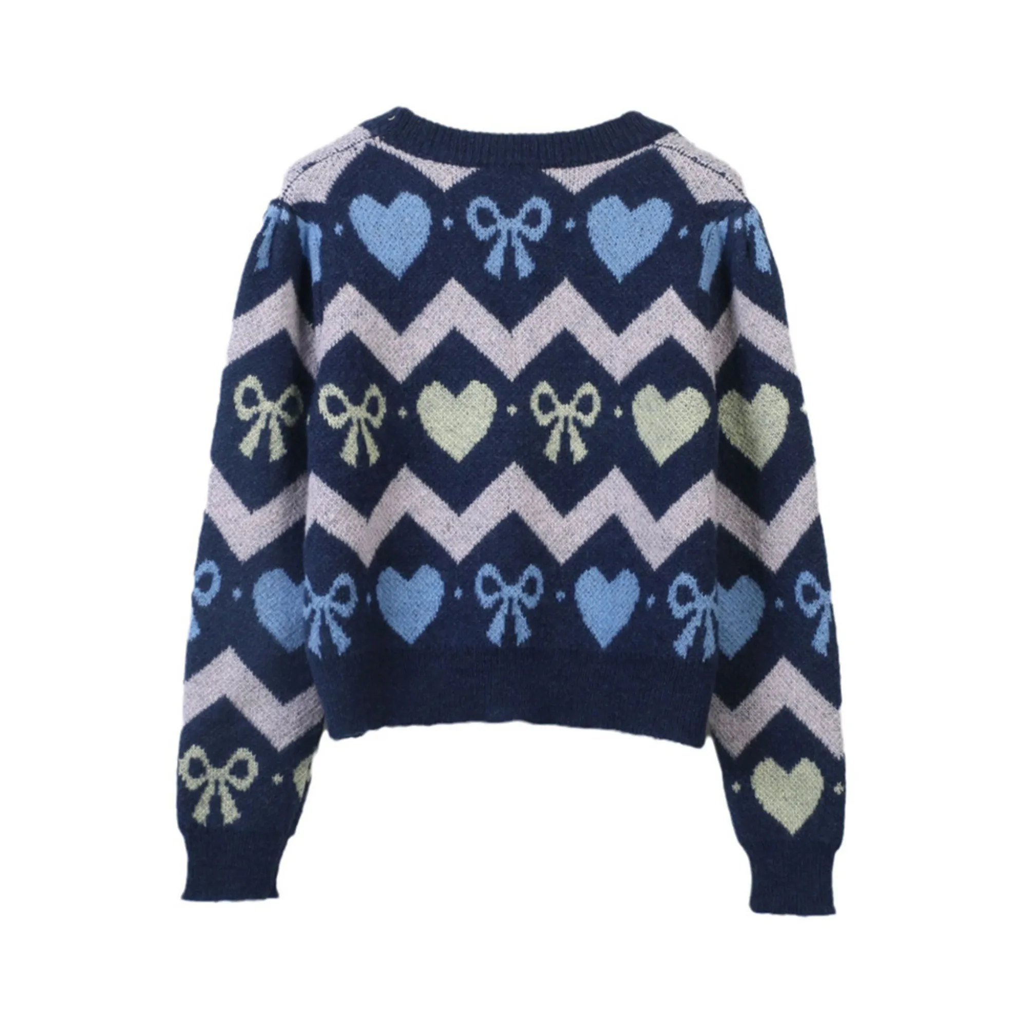 Pre Order:  Heart Bow Knitted Cardigan Sweater