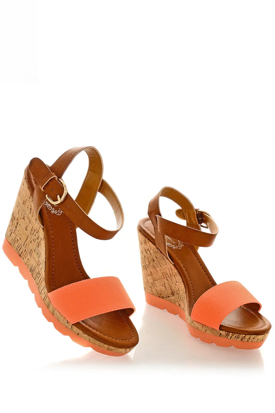 RASCAL HEDDIE Neon Orange Wedges