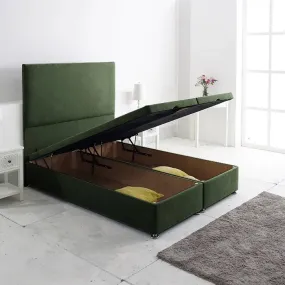 Royal Cushioned Ottoman Storage Divan Bed Base Only – End Lift