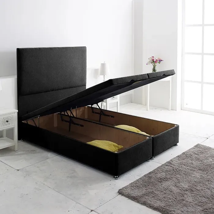 Royal Cushioned Ottoman Storage Divan Bed Base Only – End Lift