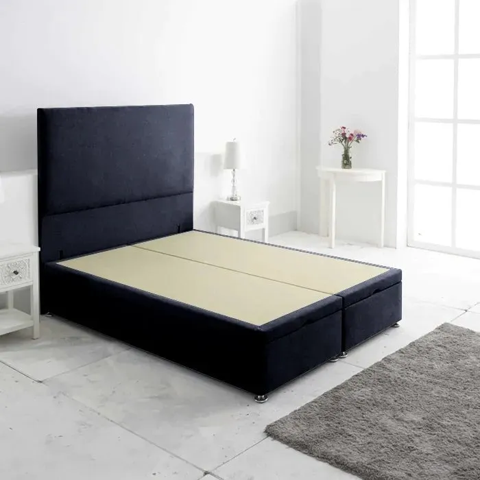 Royal Cushioned Ottoman Storage Divan Bed Base Only – End Lift