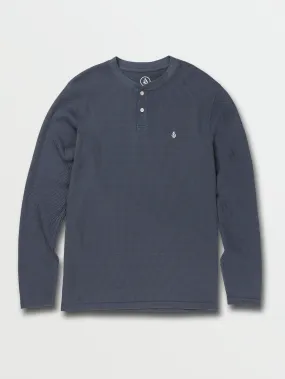 Russel Thermal Henley - Faded Navy