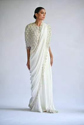 Sania Maskatiya - Reese - ORGANZA - White - Saree