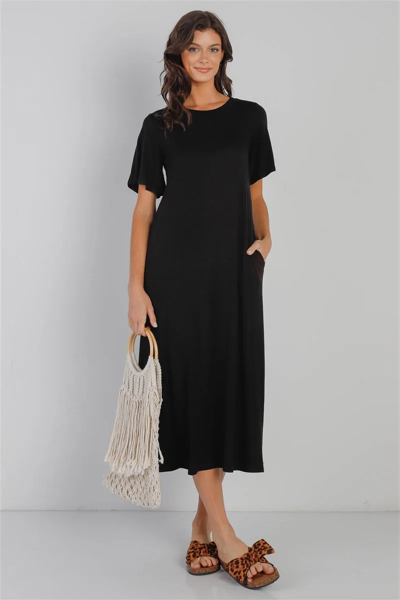 Short Sleeve Midi Dress