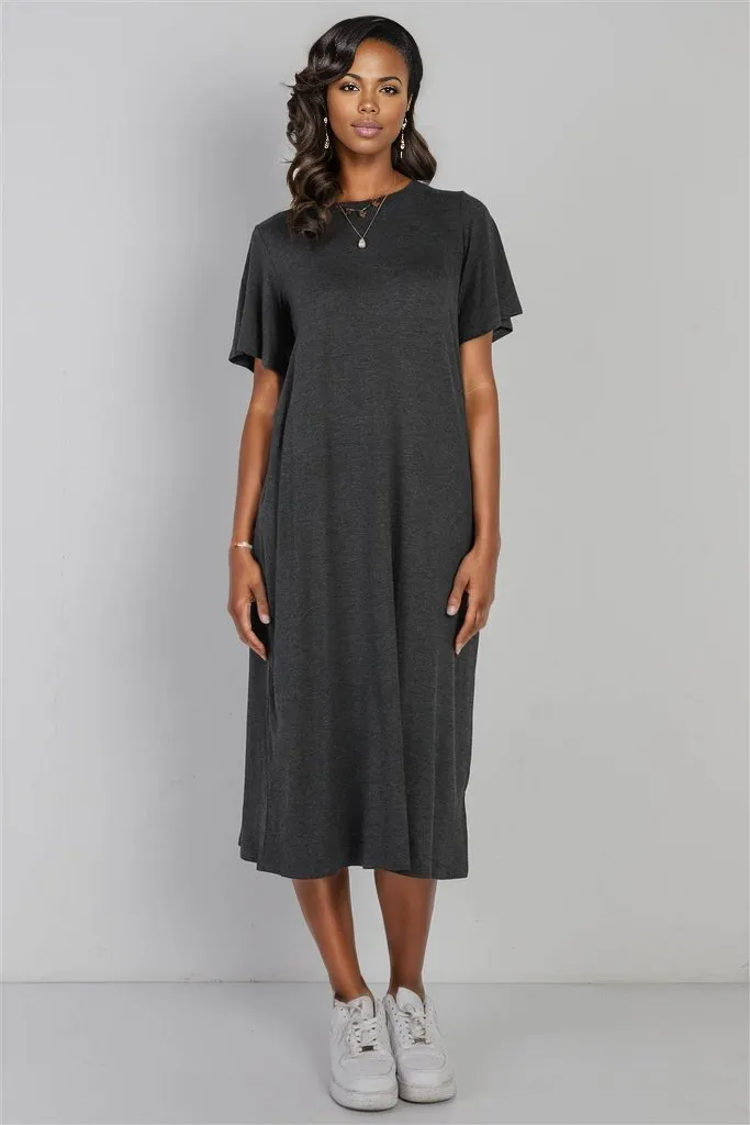 Short Sleeve Midi Dress