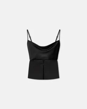 Silvine - Slip Satin Top - Black