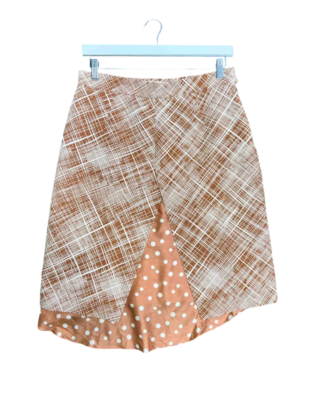 Size IT 46 (10) | Marni Light Brown Crosshatch Skirt