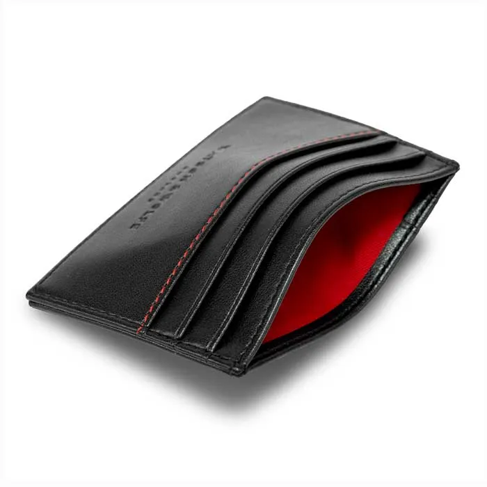 Slim Vegan Leather RFID Protective Card Holder | Black