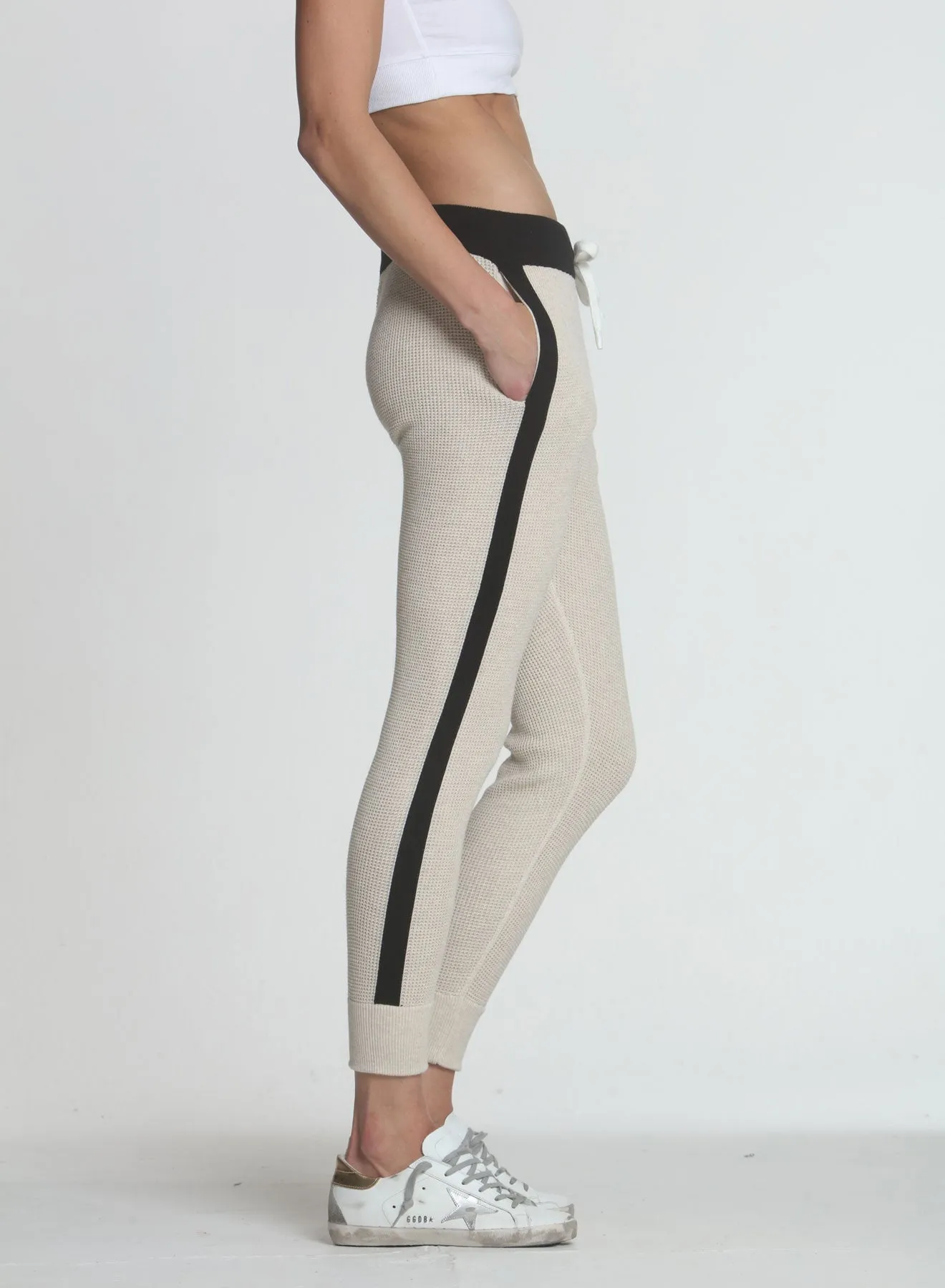 Slim Waffle Jogger - Oatmeal