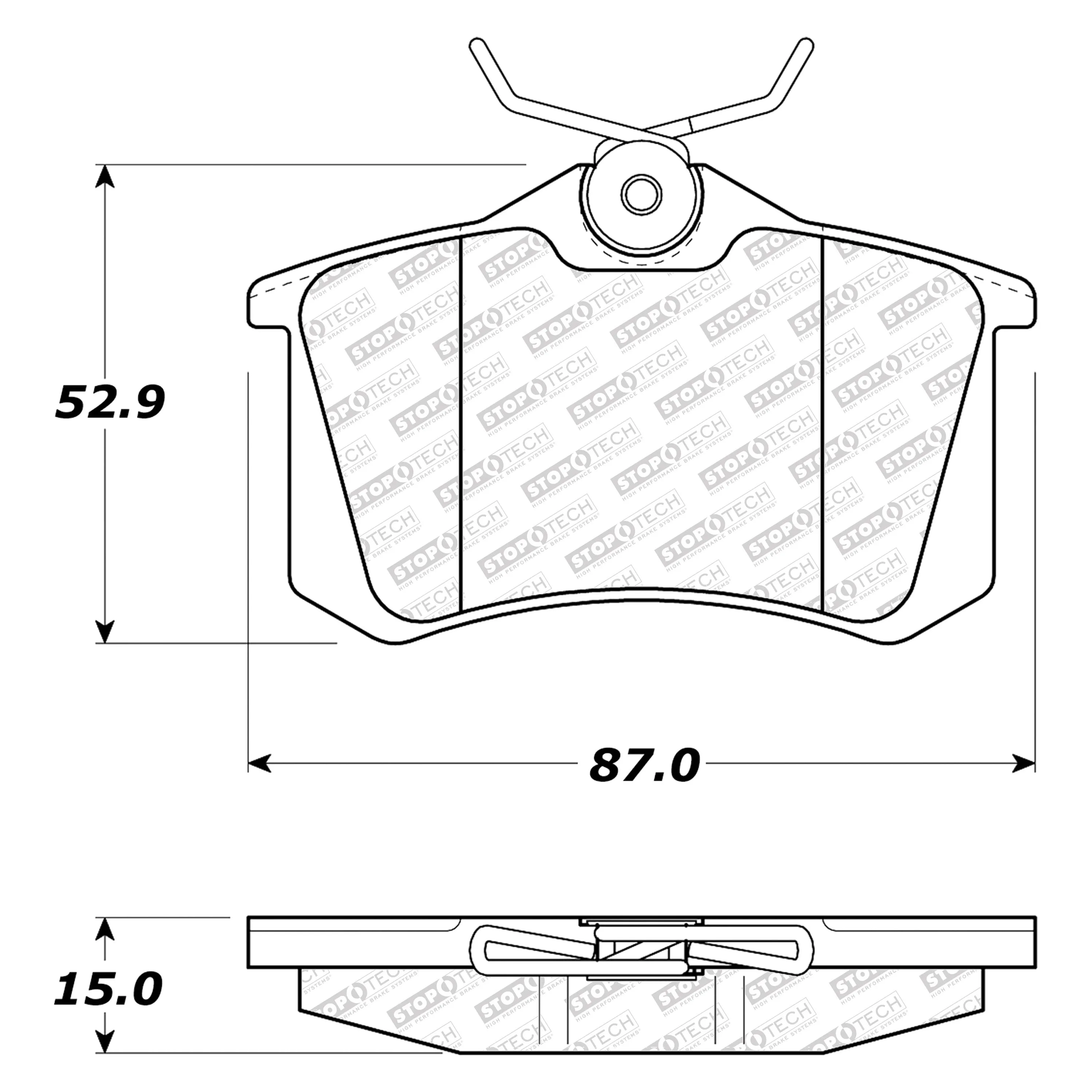 StopTech Street Select Brake Pads Audi A6 (99-04) A8 (00-03) [Rear] 305.03400