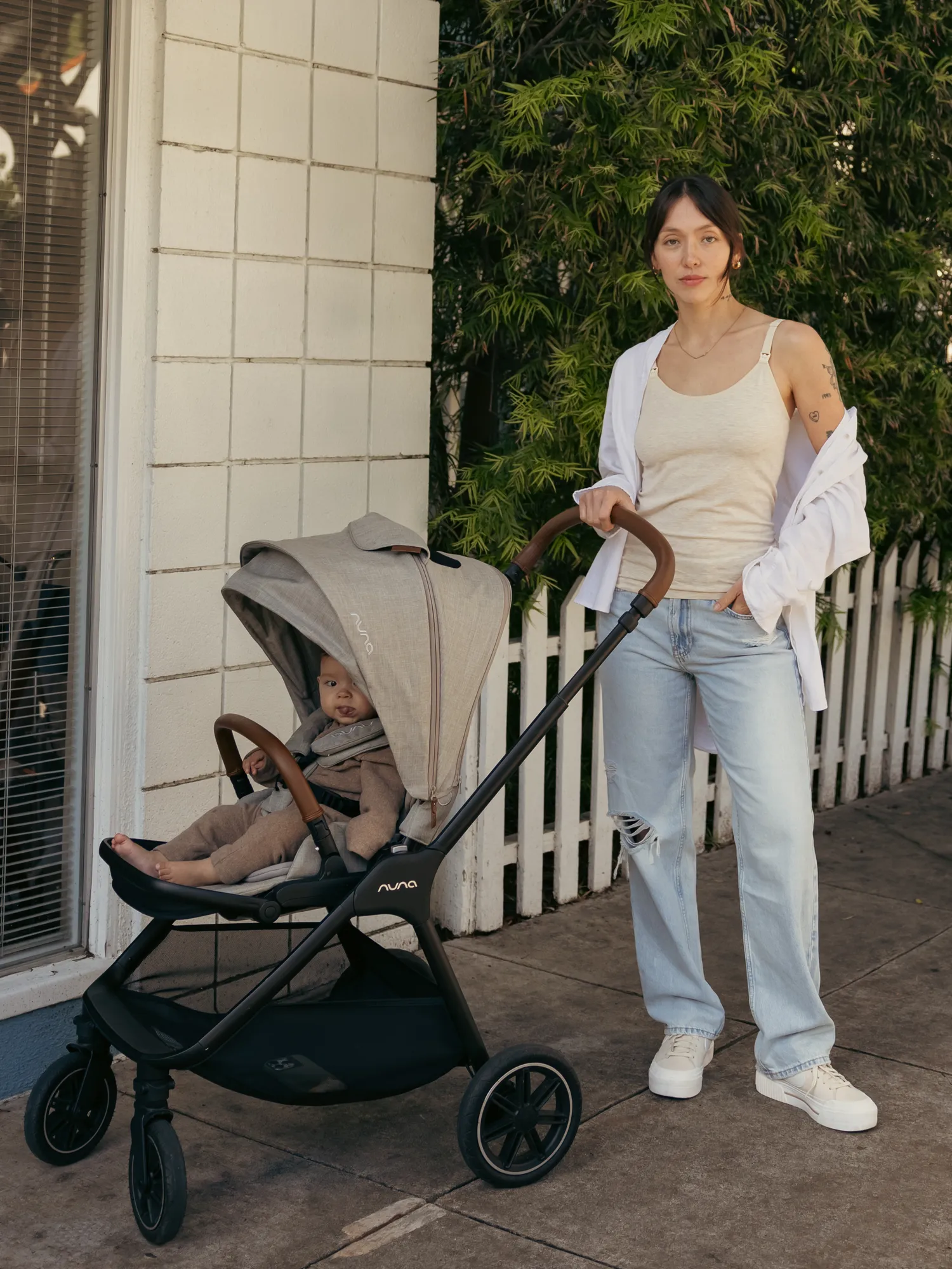 Sublime® Bamboo Maternity & Nursing Camisole | Oatmeal Heather