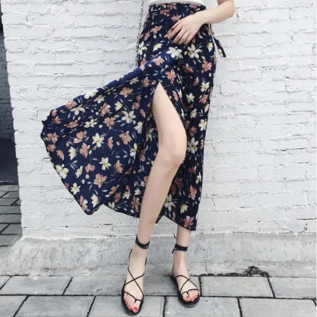 Summer Bohemian High Waist Wrap Around Skirt