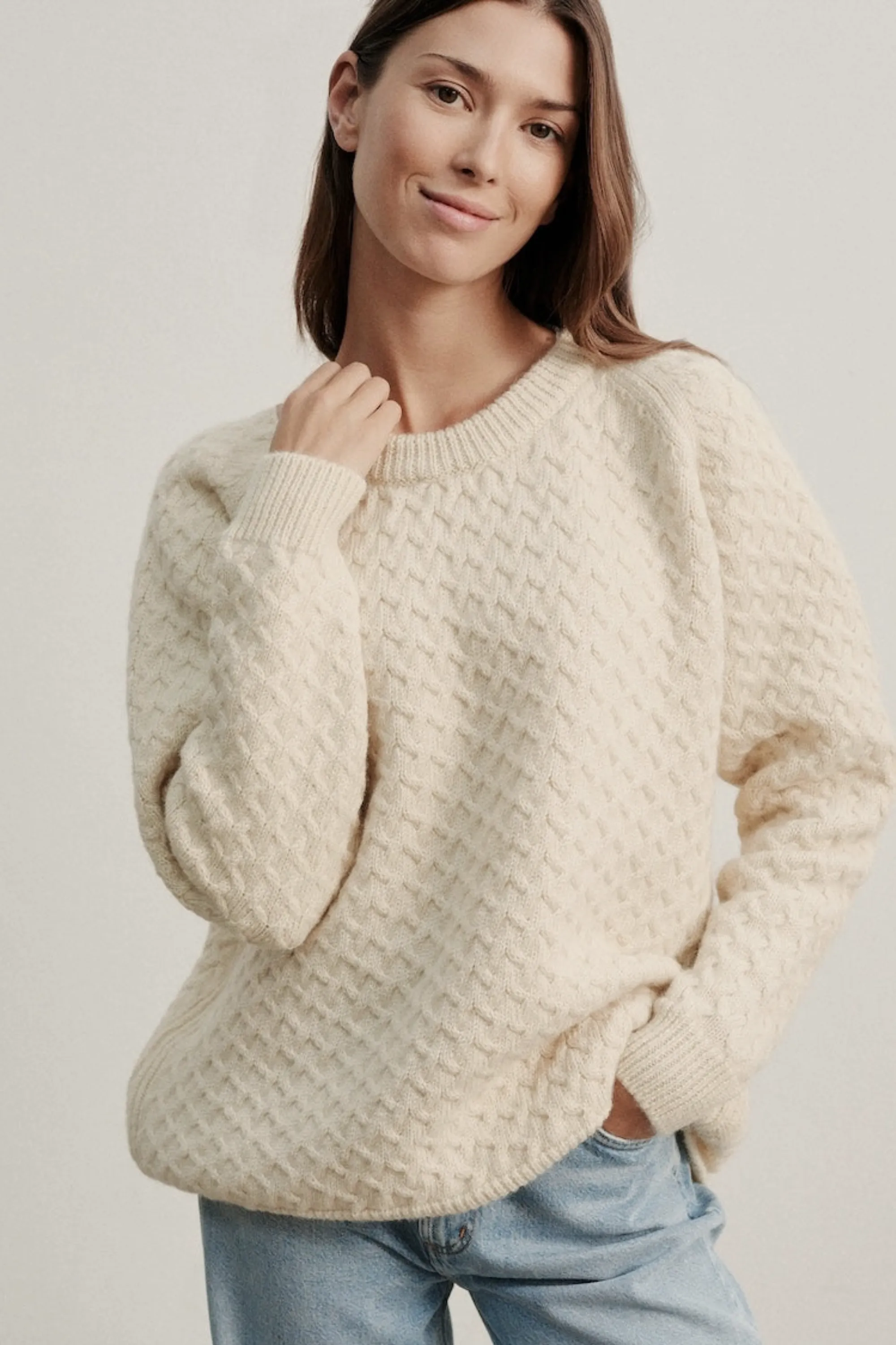 The MAREE CREW - Undyed Ecru