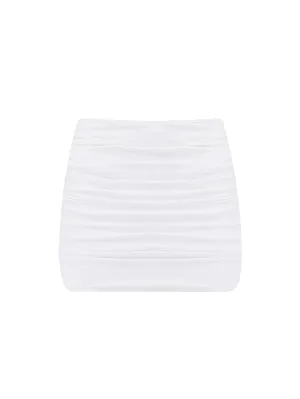 The Twiggy Miniskirt - Ivory Honeycomb