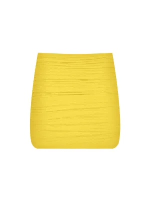 The Twiggy Miniskirt – Lemon (Embossed)