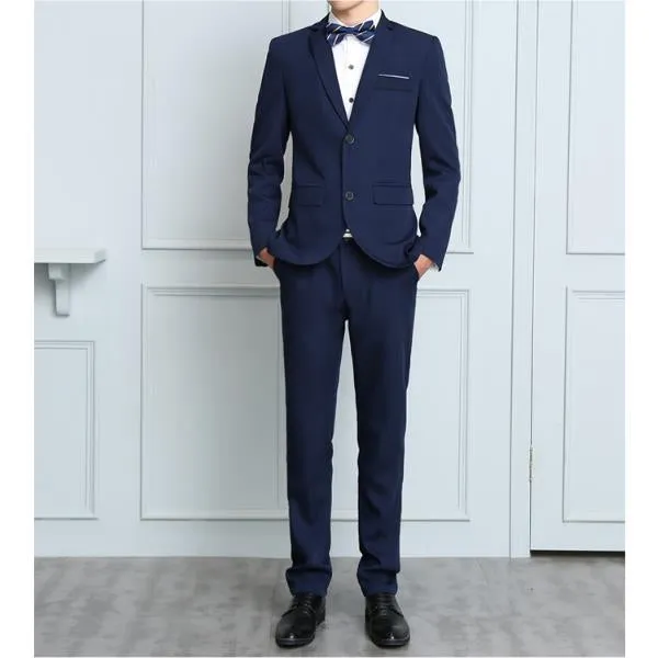 Thin Slim Fit Blazer Suit for Men Three Pieces Formal Fashion