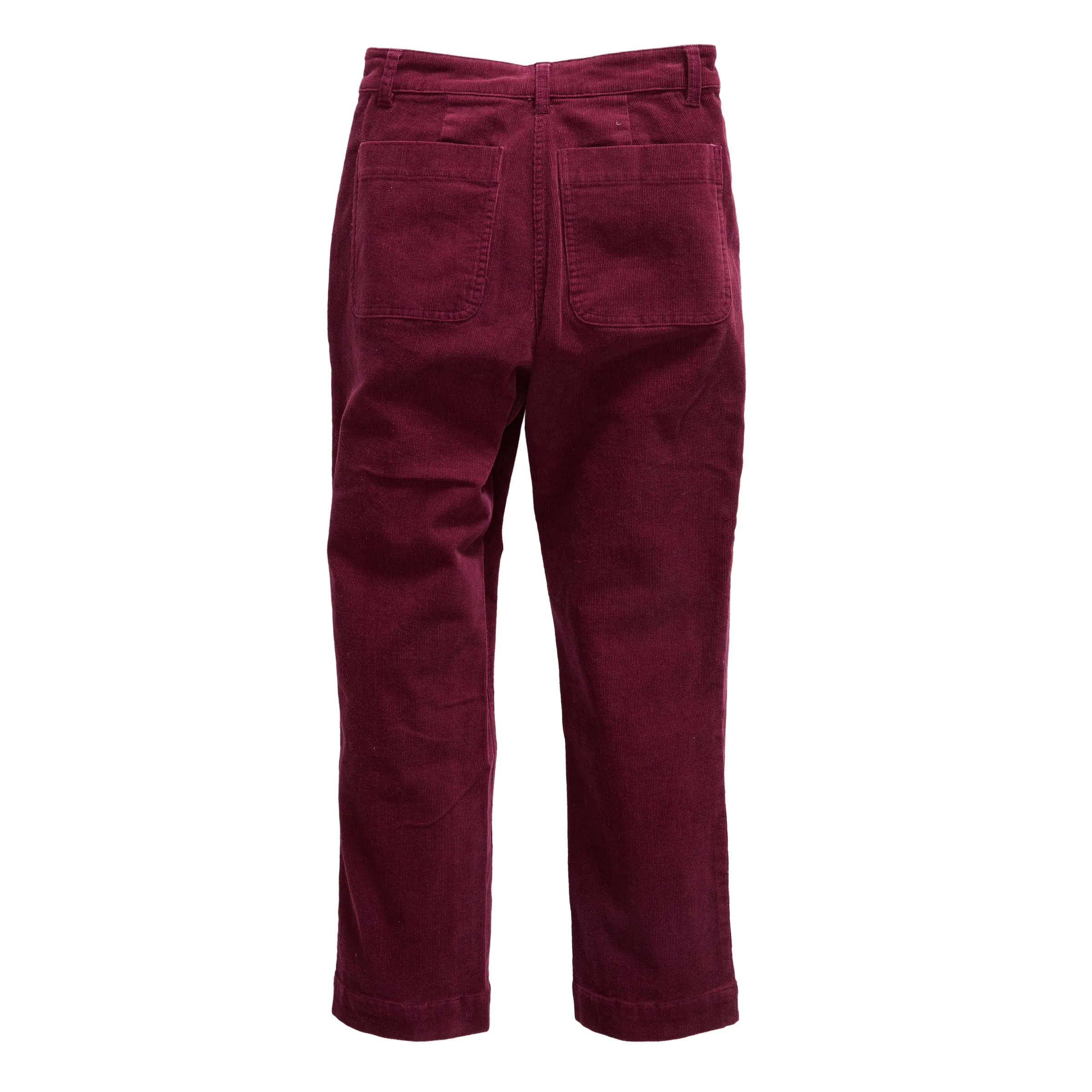 Tracy Slim Ankle Stretch Corduroy Pants - Burgundy (Final Sale)