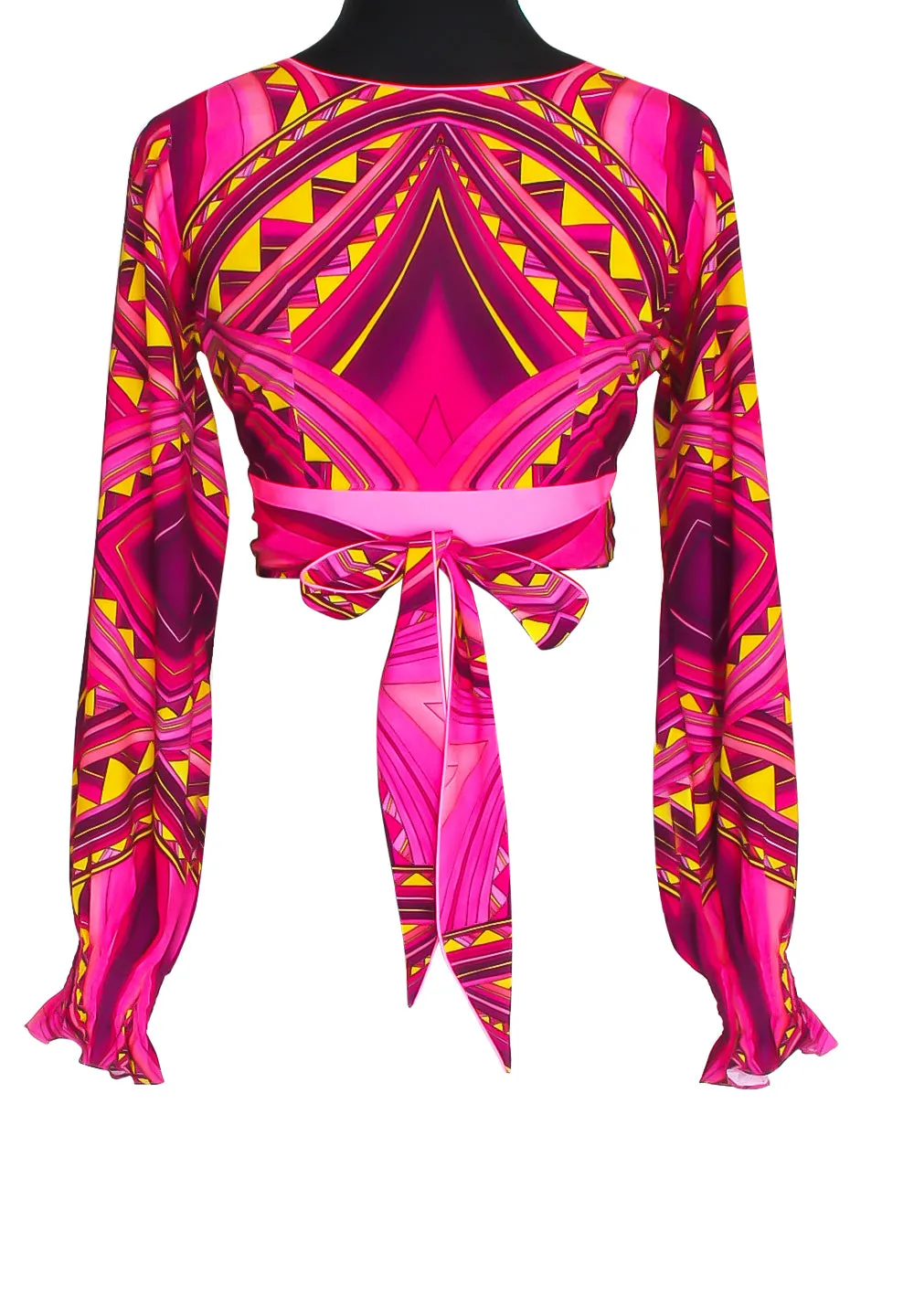 Tribal - Elixir Crop Top (Neon Pink)