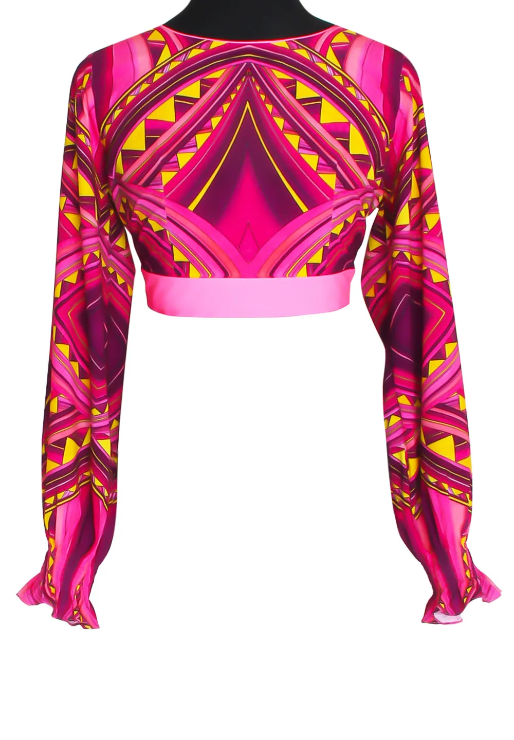 Tribal - Elixir Crop Top (Neon Pink)