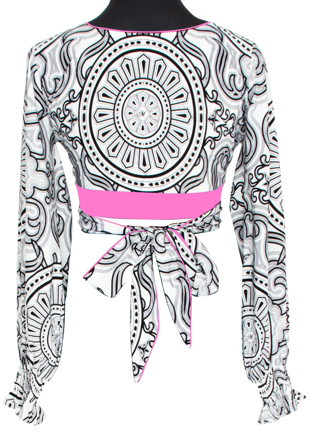 Tribal - Moon Crop Top (Neon Pink)