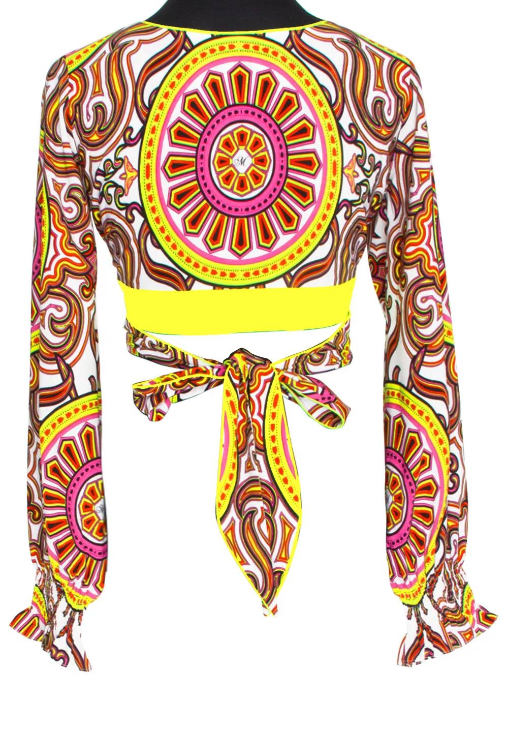 Tribal - Sun Crop Top (Neon Yellow)