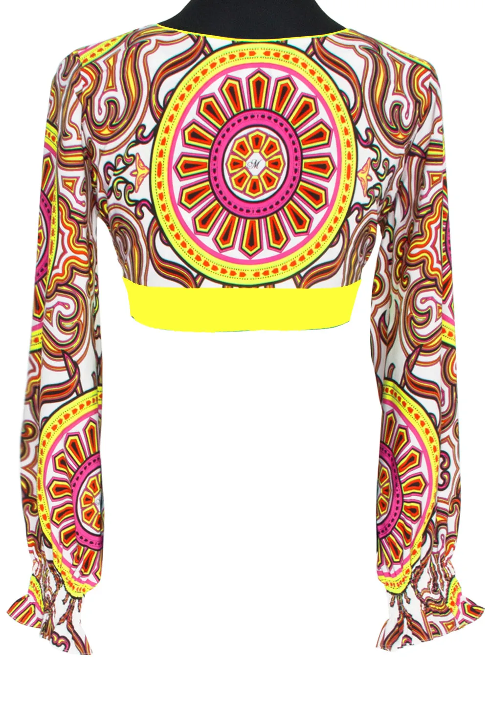 Tribal - Sun Crop Top (Neon Yellow)