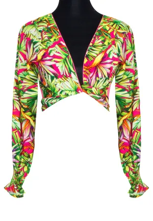 Tropics - Jungle Paradise Crop Top (Neon Pink)