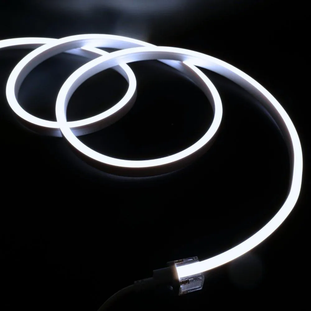 Ultra Long Cool White LED Neon Flex 48V 10x20mm IP68 Waterproof 30m