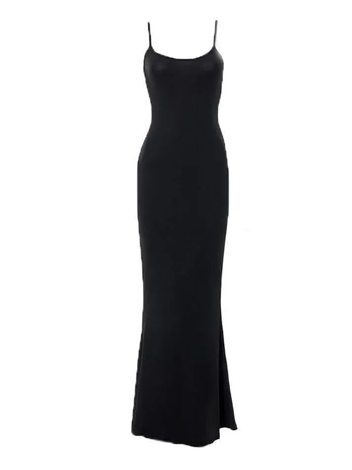 Uniwim Strap Bodycon Rib Maxi Dress