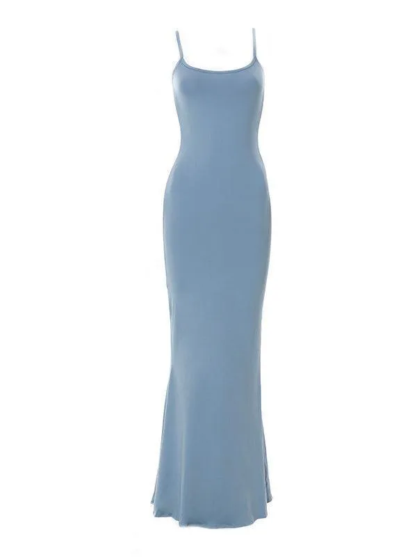 Uniwim Strap Bodycon Rib Maxi Dress