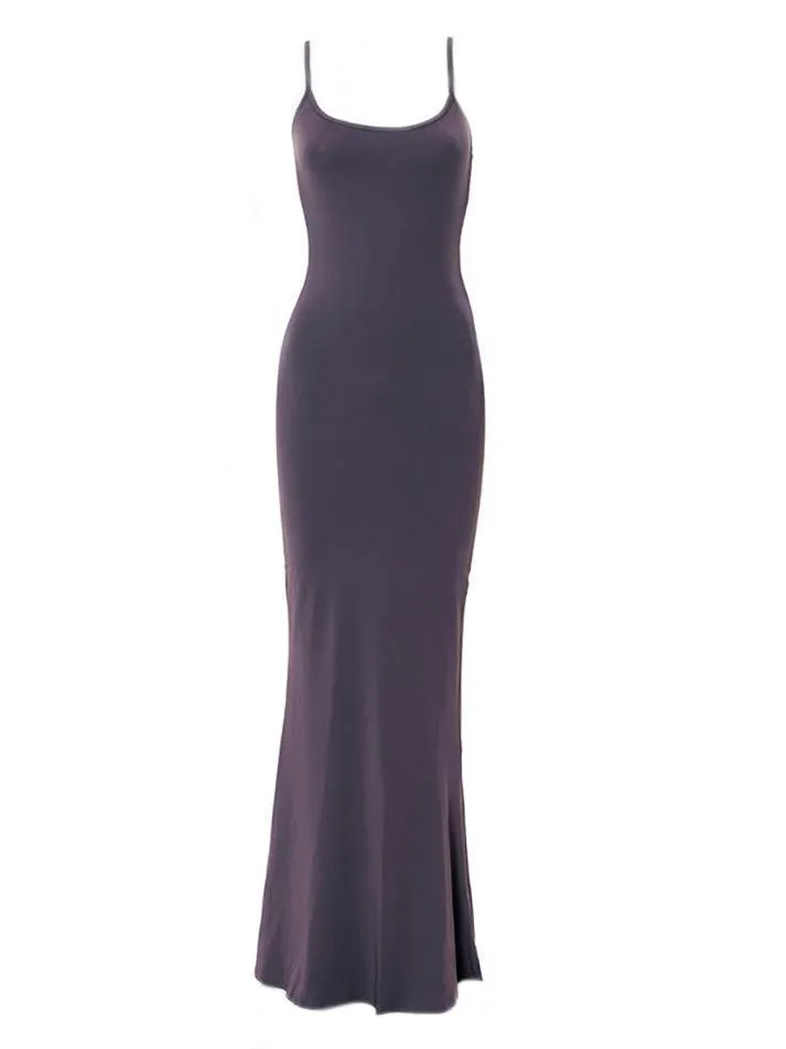 Uniwim Strap Bodycon Rib Maxi Dress