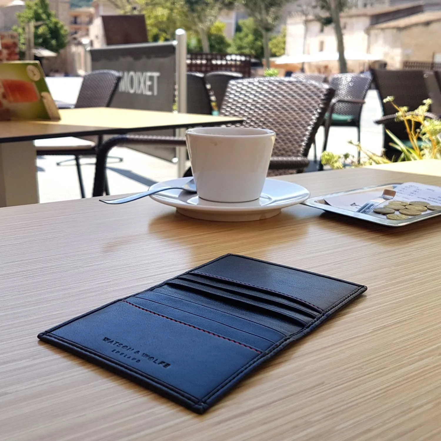 Vegan Leather RFID Protective Bifold Card Holder | Black