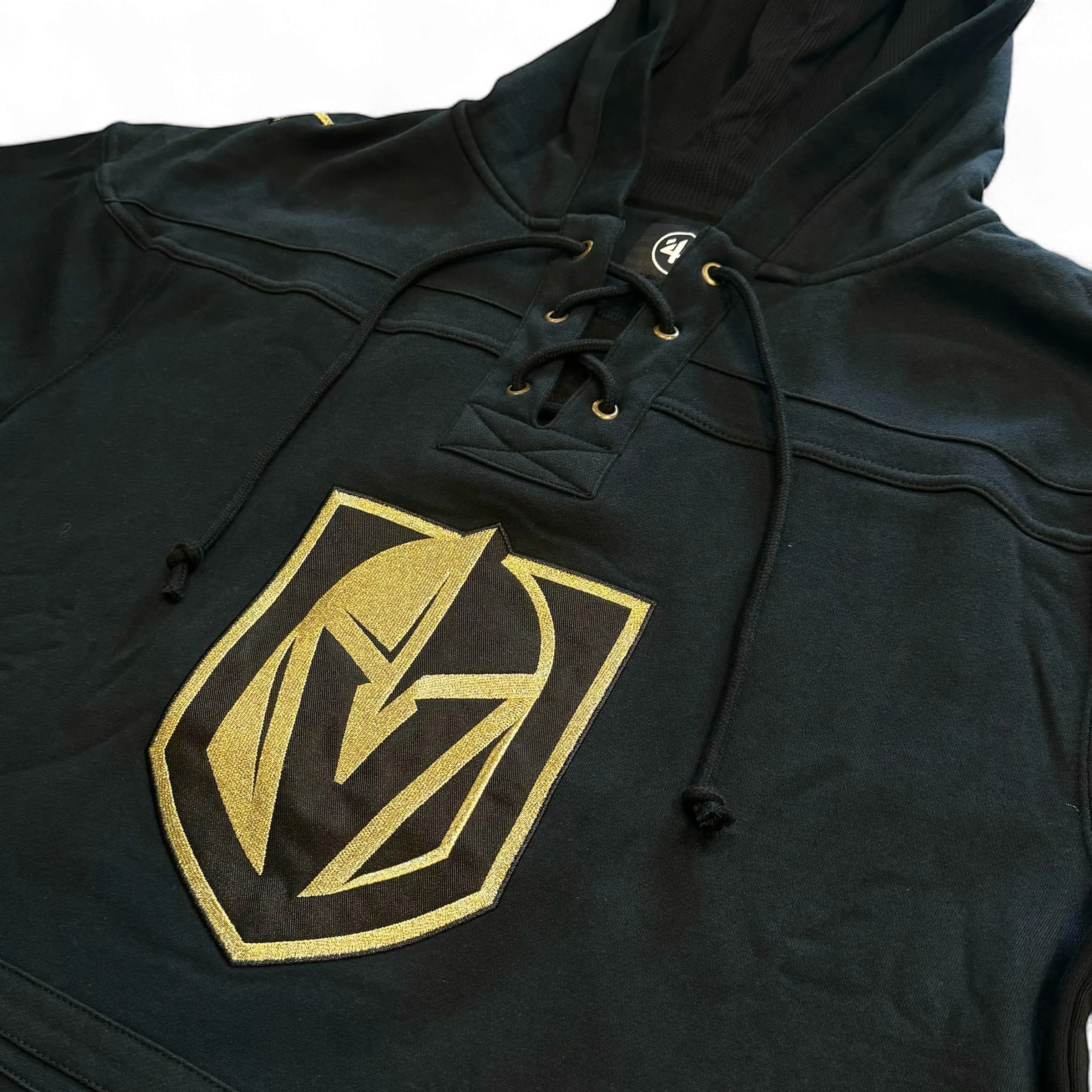 Vegas Golden Knights Men's Black and Gold Lacer Hood