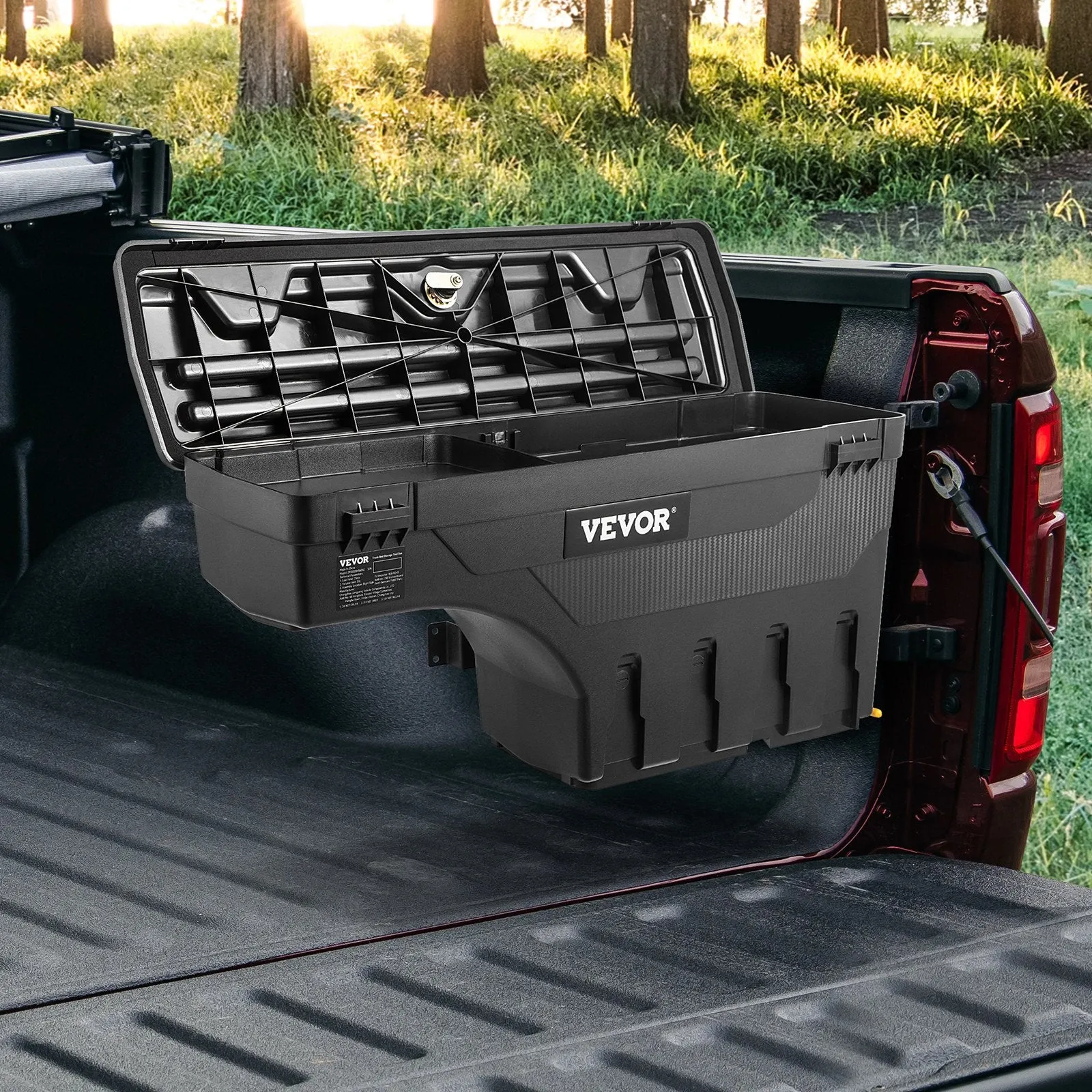 Vevor Truck Tool Box 6.6 Gal Capacity Double-Layered Security Fits 2019-2021 Dodge Ram 1500 Left or Right Mount New