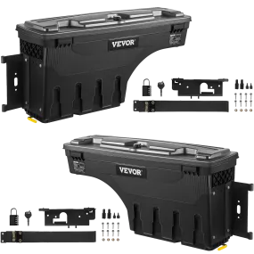 Vevor Truck Tool Box 6.6 Gal Capacity Double-Layered Security Fits 2019-2021 Dodge Ram 1500 Left or Right Mount New