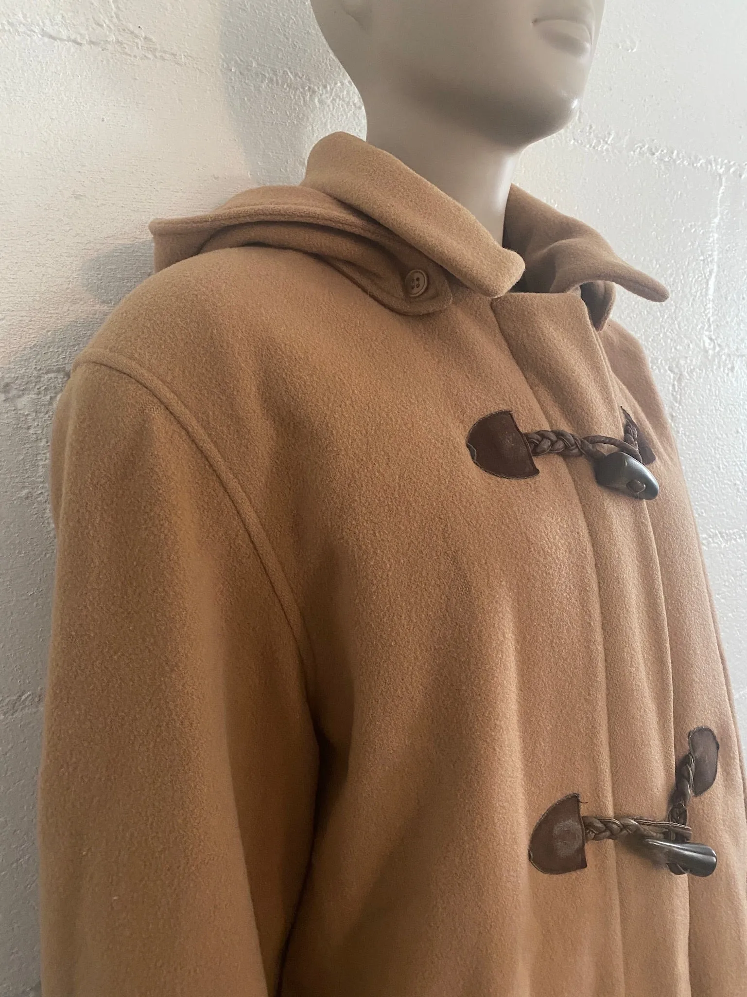 Vintage MDP Mario De Pinto Wool Coat Jacket Toggle Removable Hood Sz 10