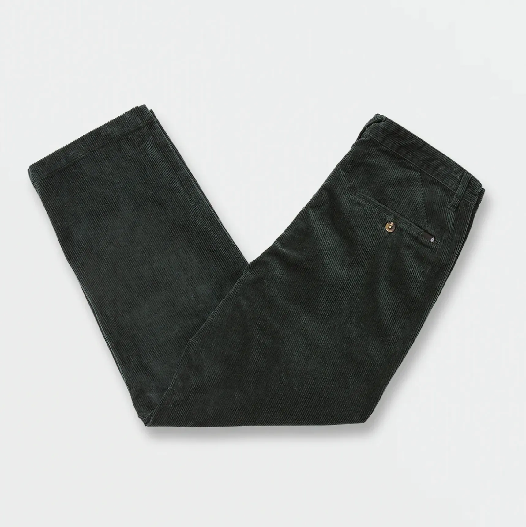 VOLCOM LOPEZ TAPERED CORDUROY PANTS CEDAR GREEN