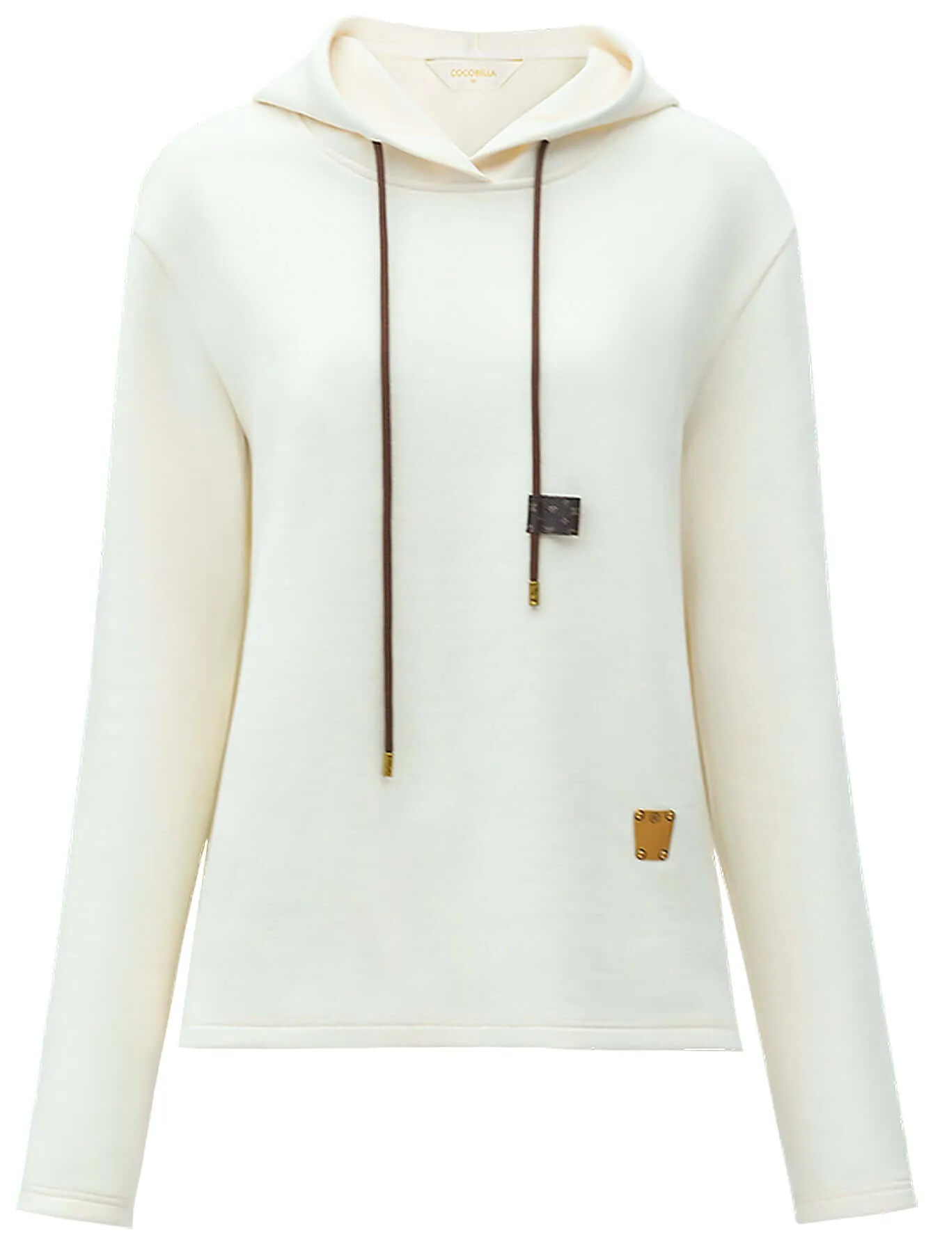 White Thermal Hooded Sweater