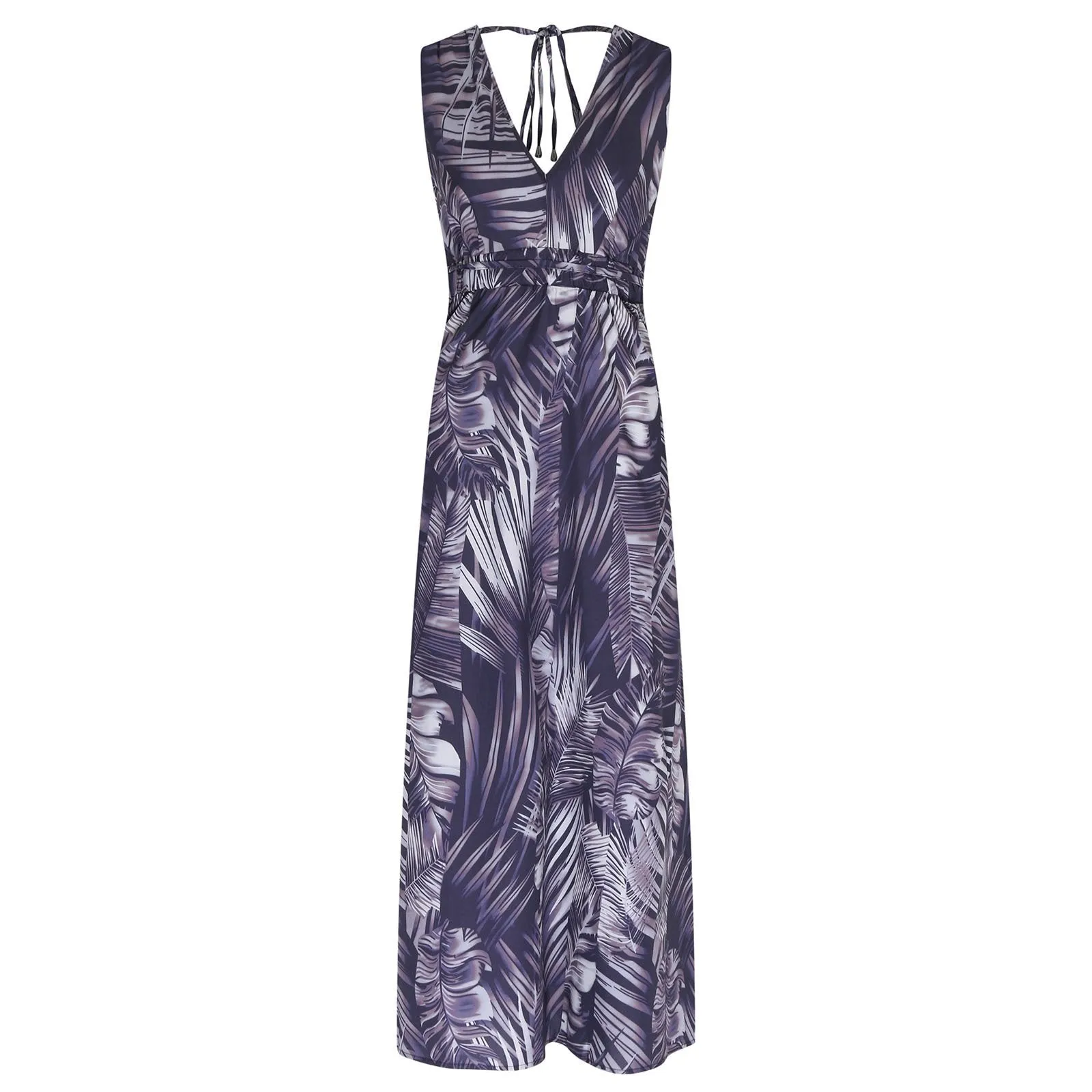 Women's Up Split Floral Print Flowy Party Maxi Dress