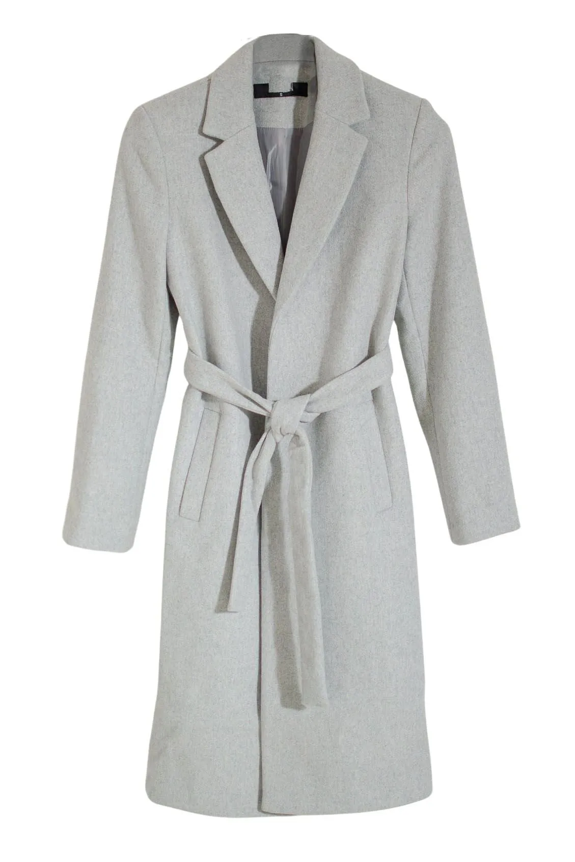 Wool Blend Wrap Coat