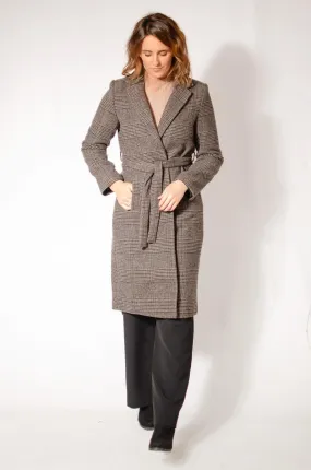 Wool Blend Wrap Coat