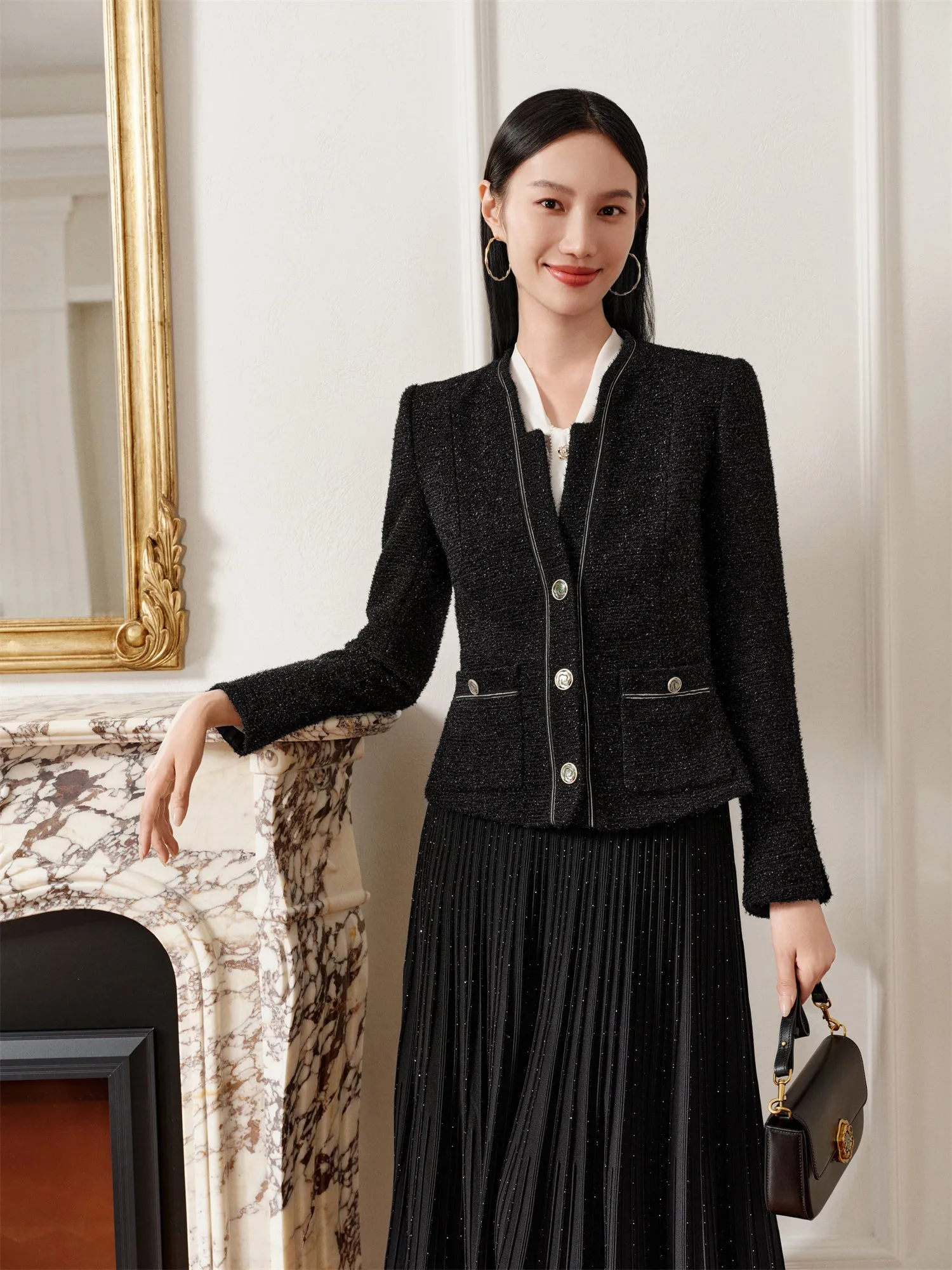 YAYING Wool New Chinese Style Coat