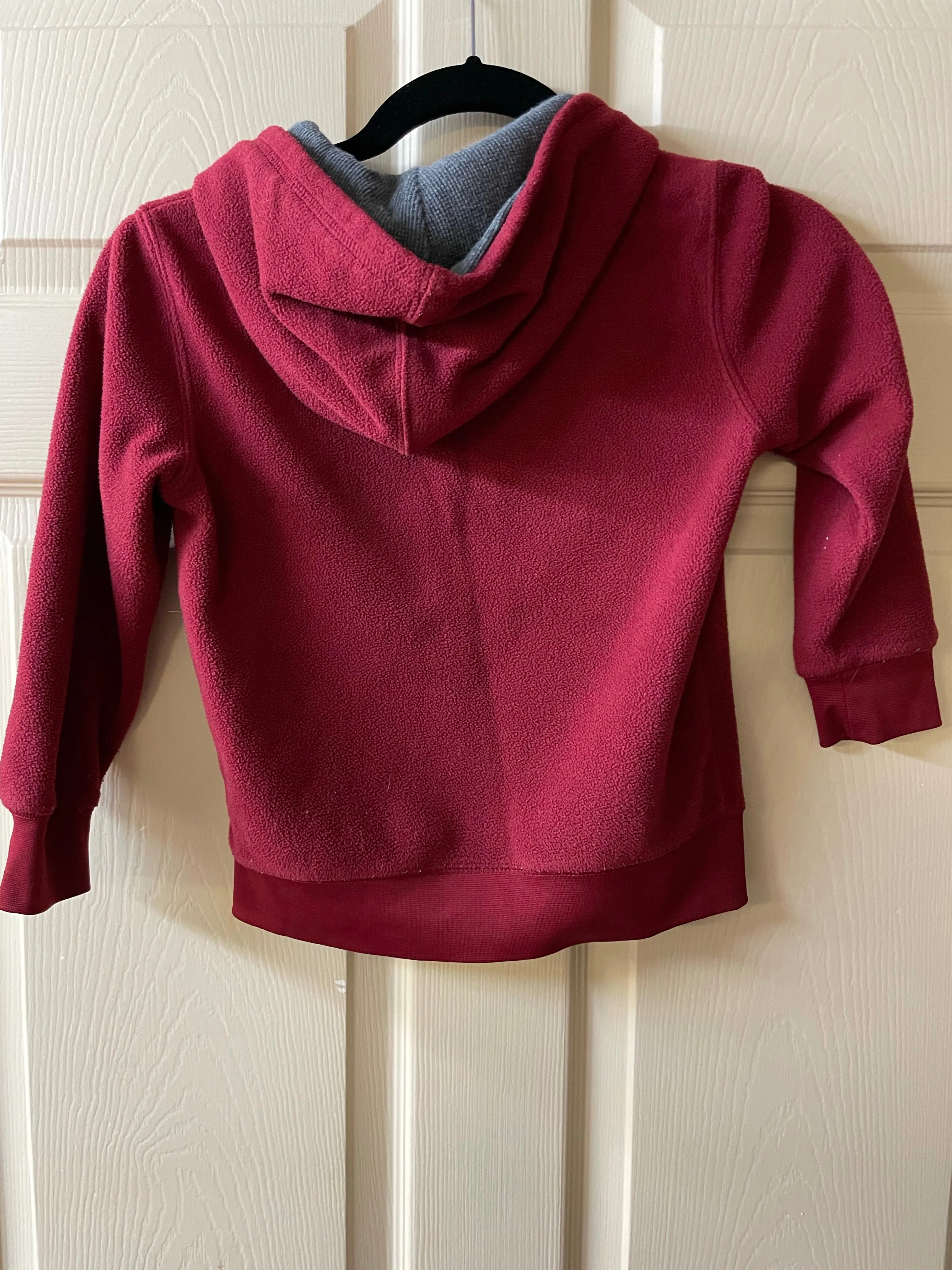 Youth Girls XSmall OLD NAVY Athl Dept Cranberry Colored Zip Up Jacket Hoodie Sweatshirt